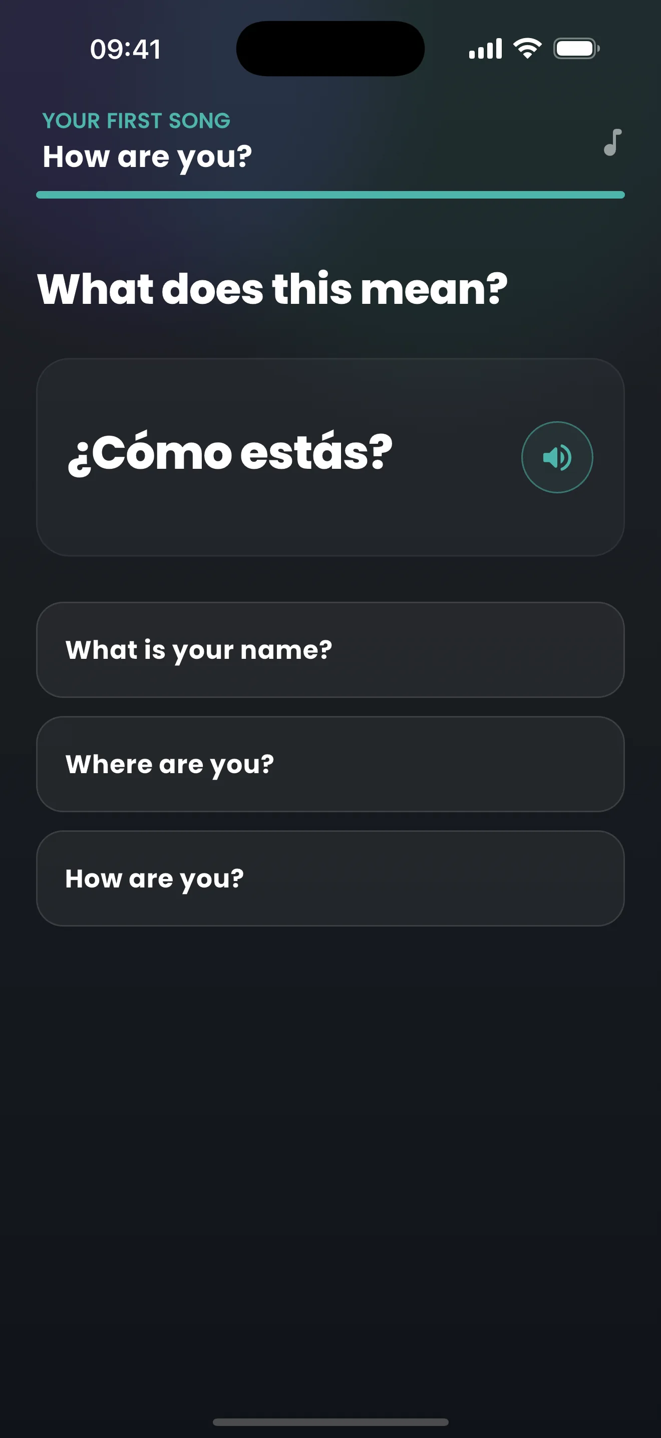 Quick meaning question in a SingoLingo lesson
